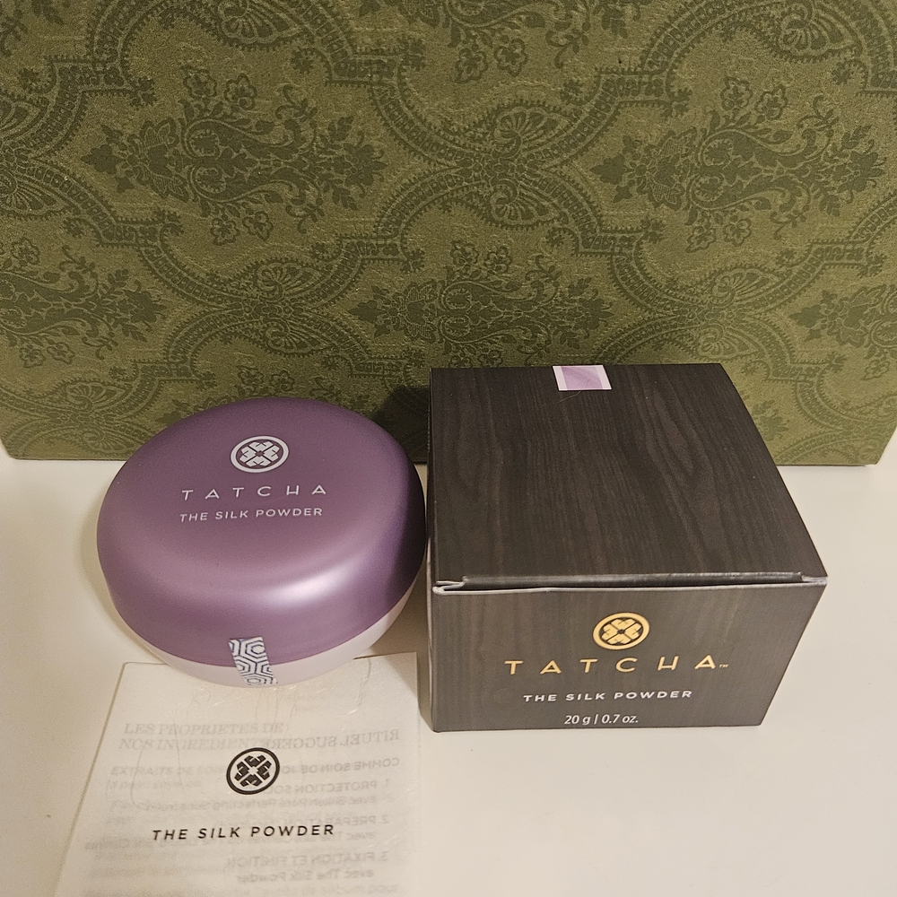 Tatcha Silk Powder in Elegant Purple and White